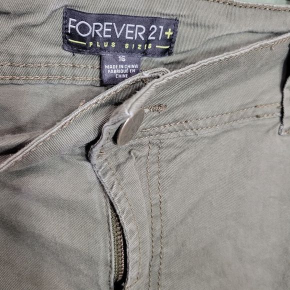 Forever 21 Plus Size 16 Olive Green Skinny Jeans - Picture 4 of 6
